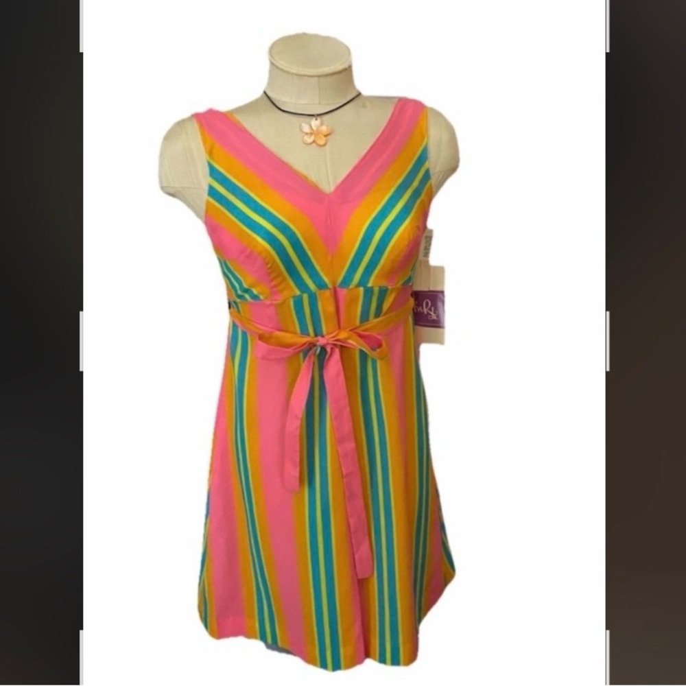 ANR JRS NWT/D VTG 50/60s Jr Wom 9 Self-Bullet-Bra Summer Sun Dress ILGWU Tag-USA